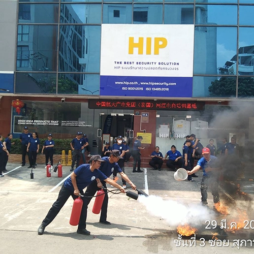 HIPCloud เข้าร่วมอบรมหลักสูตรครูฝึกซ้อมดับเพลิงและการปฏิบัติงานของหน่วยงาน รปภ.